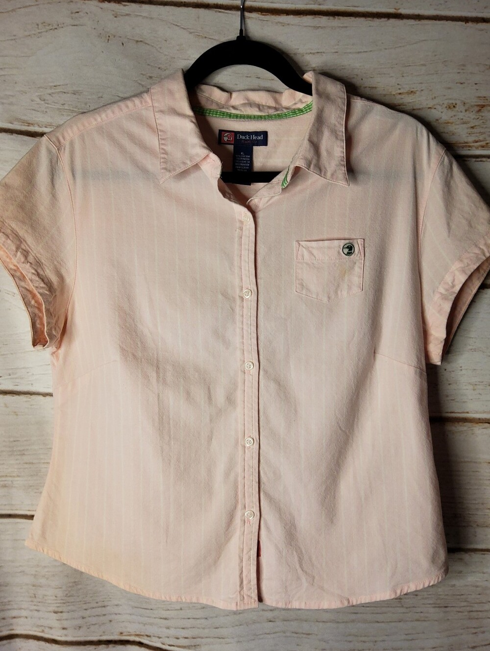 Duck Head Vintage Pale Pink Short-Sleeve Button-Down Shirt